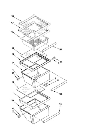 Refrigerator shelf parts
