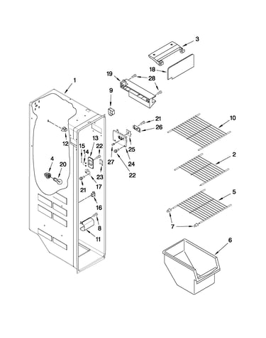 Freezer liner parts