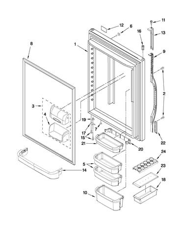 Refrigerator door parts