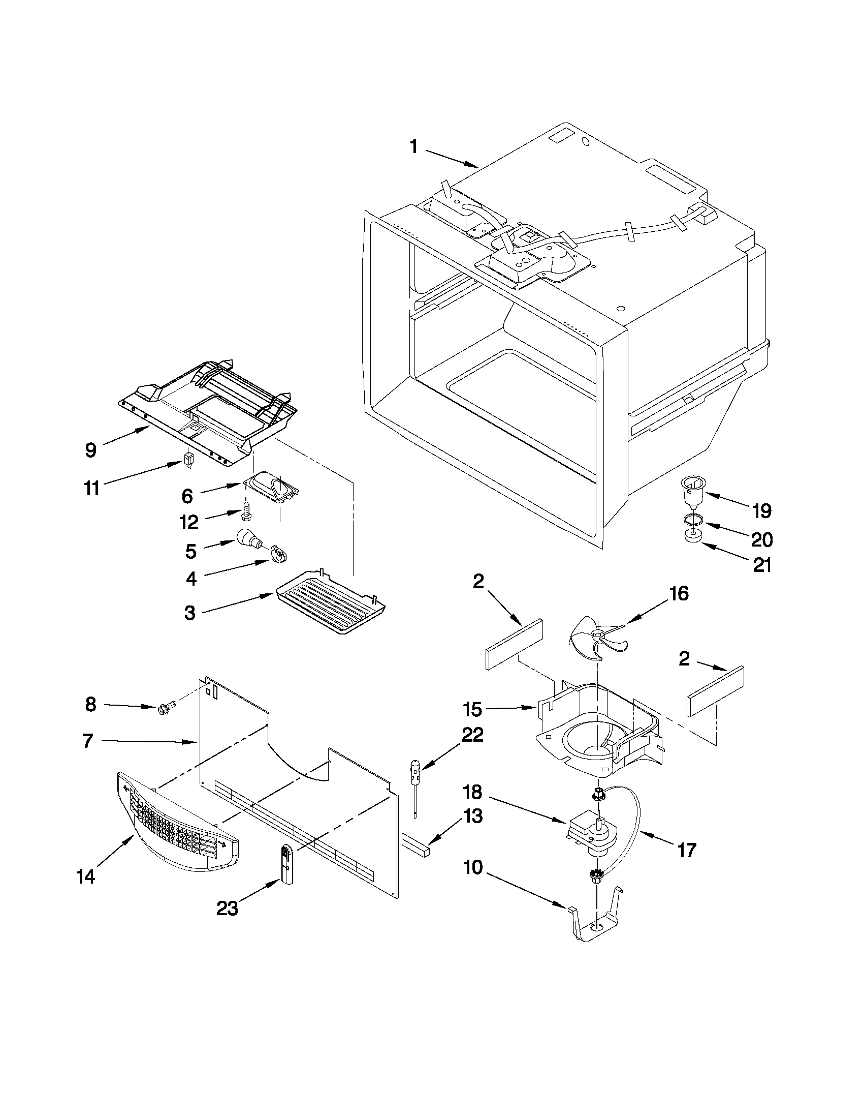 Freezer liner parts