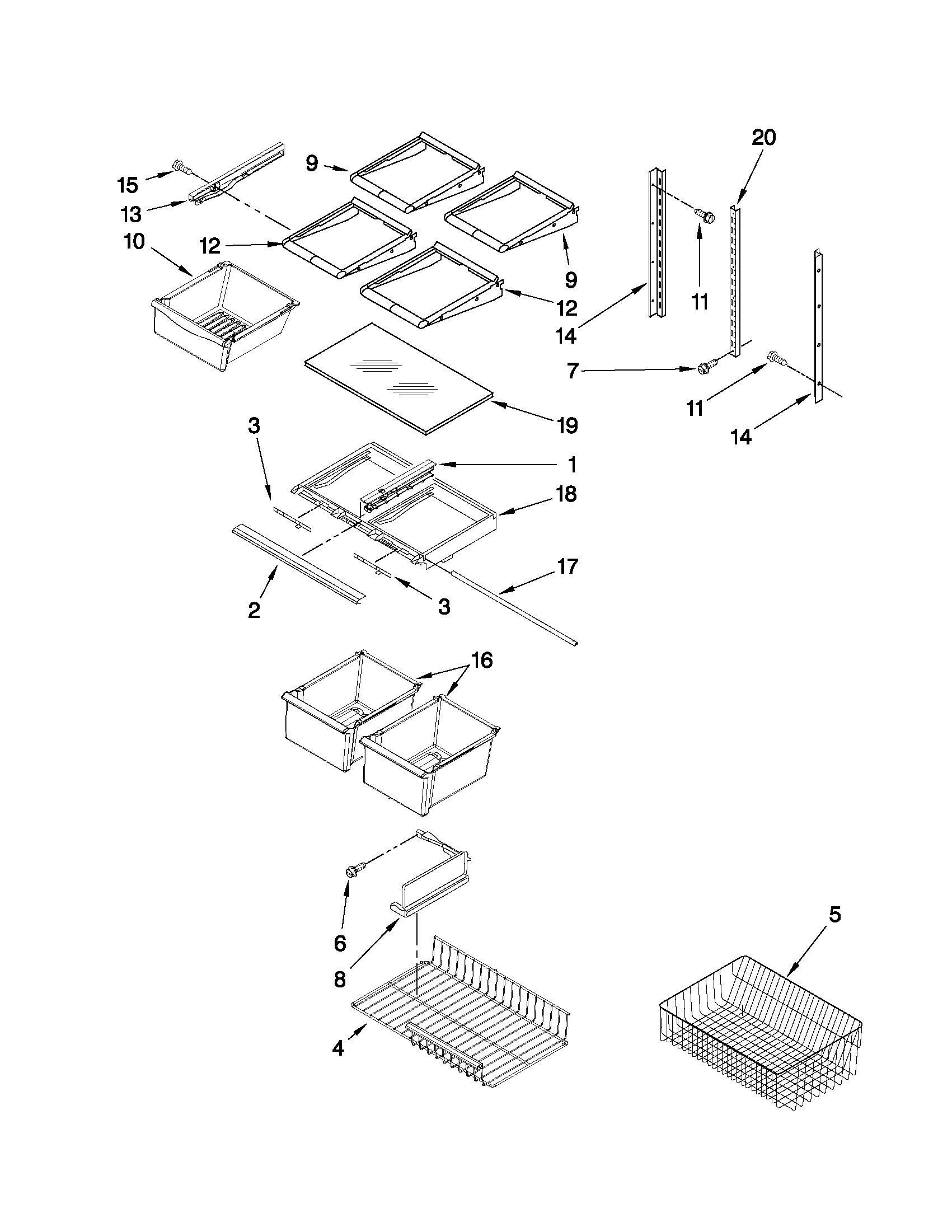 Shelf parts