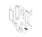 Kenmore Elite 59678576802 refrigerator door parts diagram