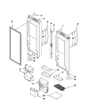 Refrigerator door parts