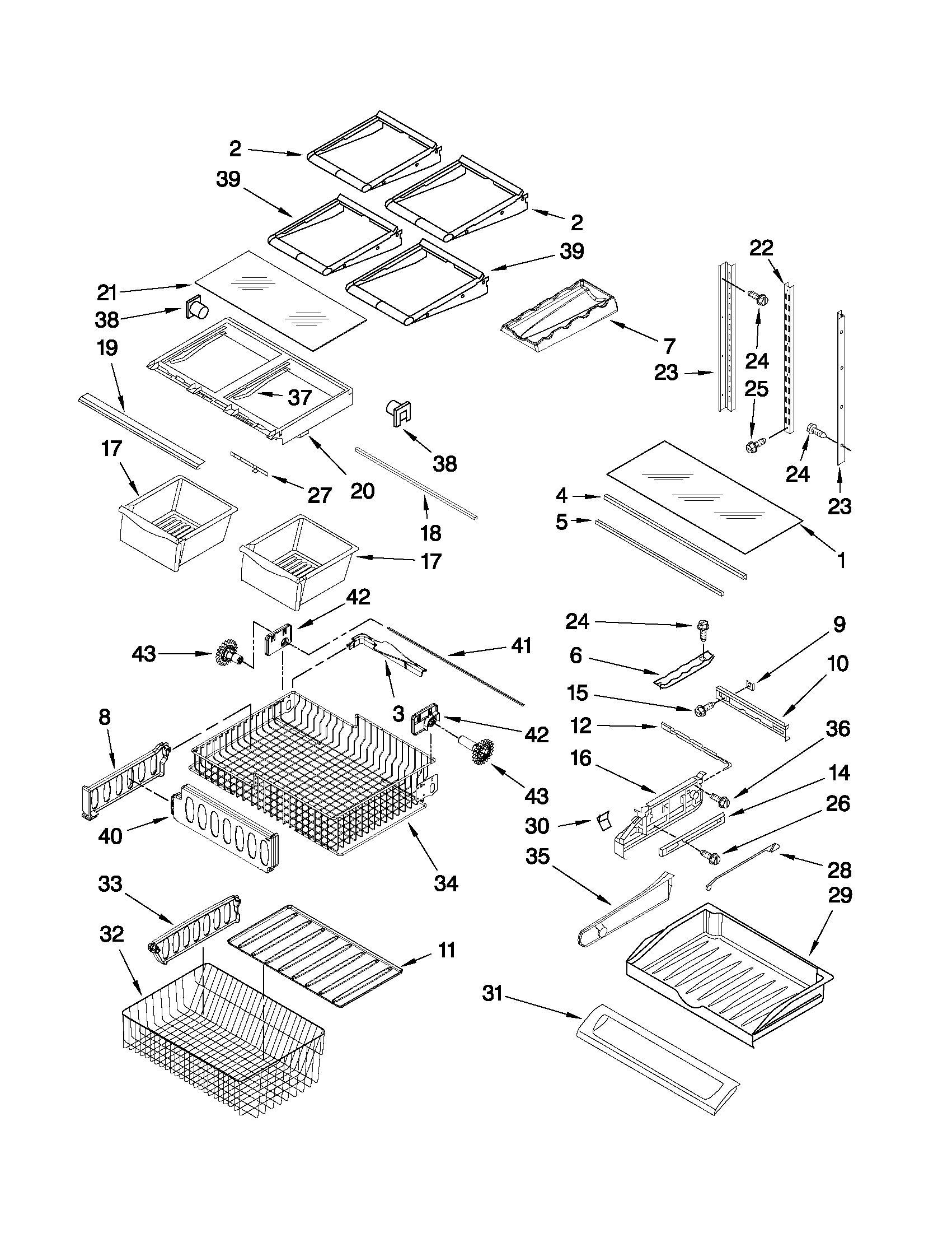 Shelf parts
