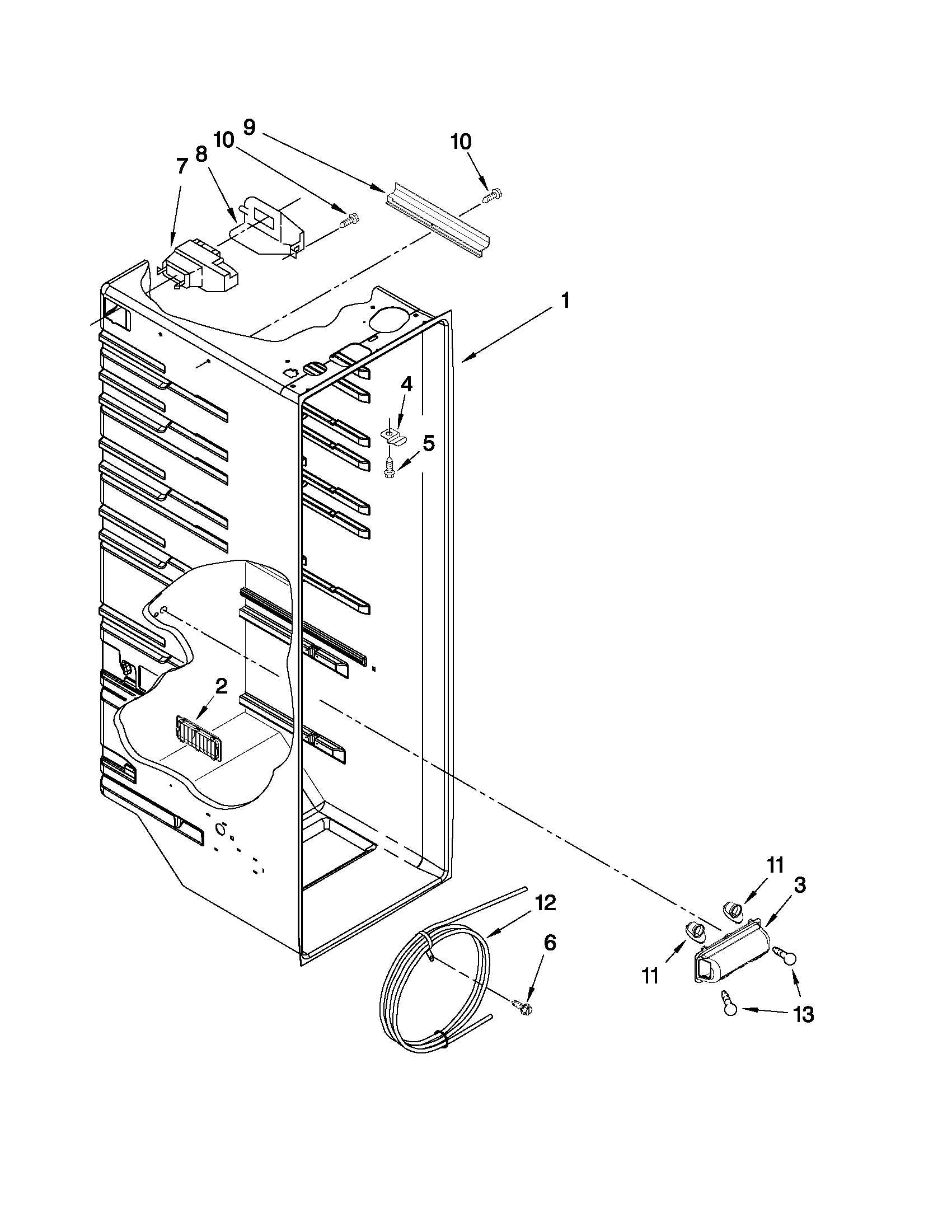 Refrigerator liner parts