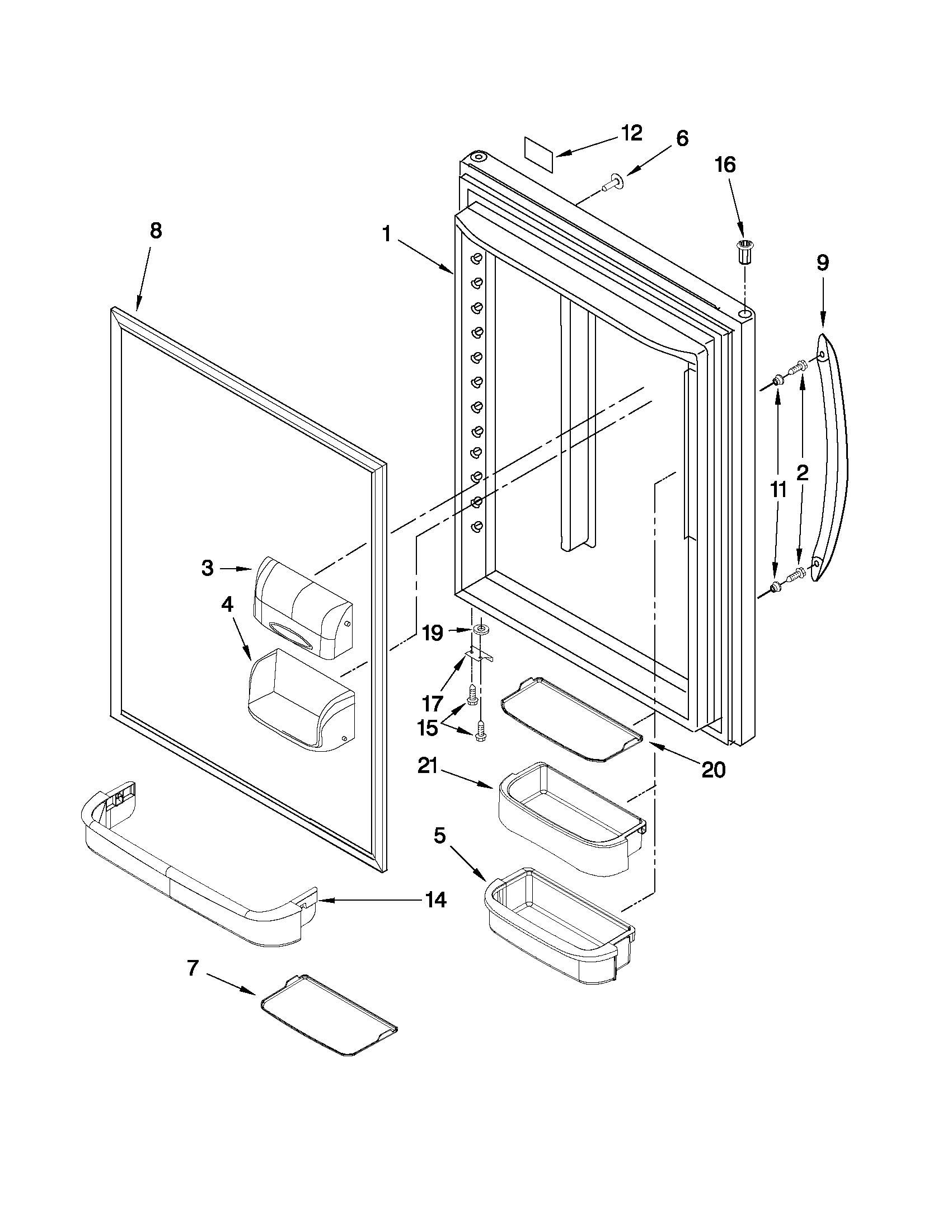 Refrigerator door parts