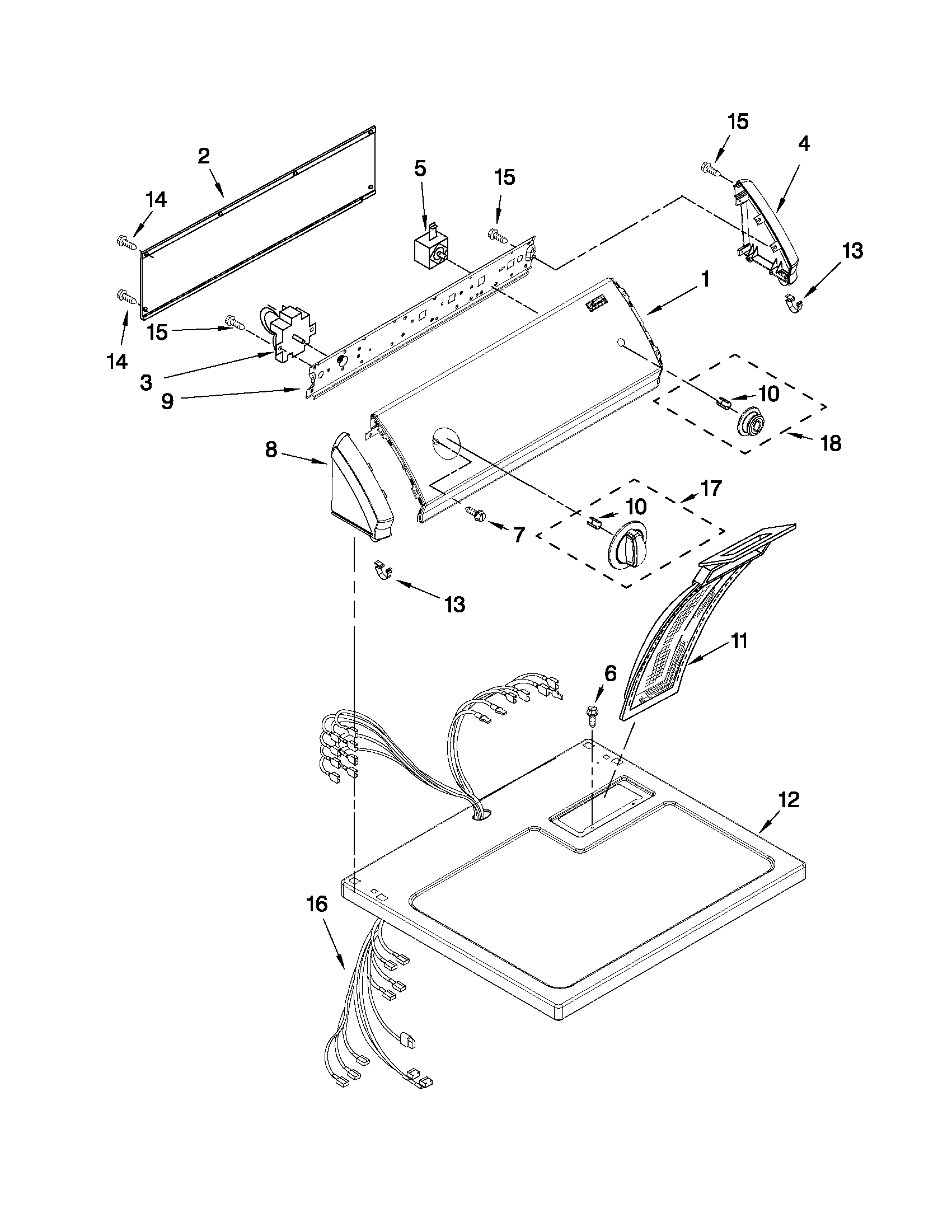 Top and console parts
