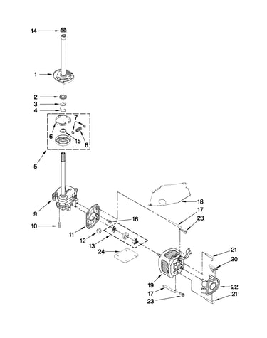 Brake, clutch, gearcase, motor and pump parts