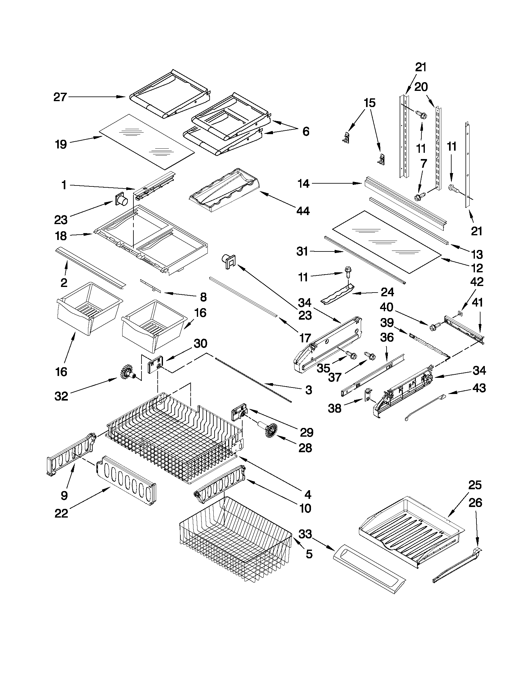 Shelf parts