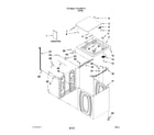 Kenmore 11021352110 top and cabinet parts diagram