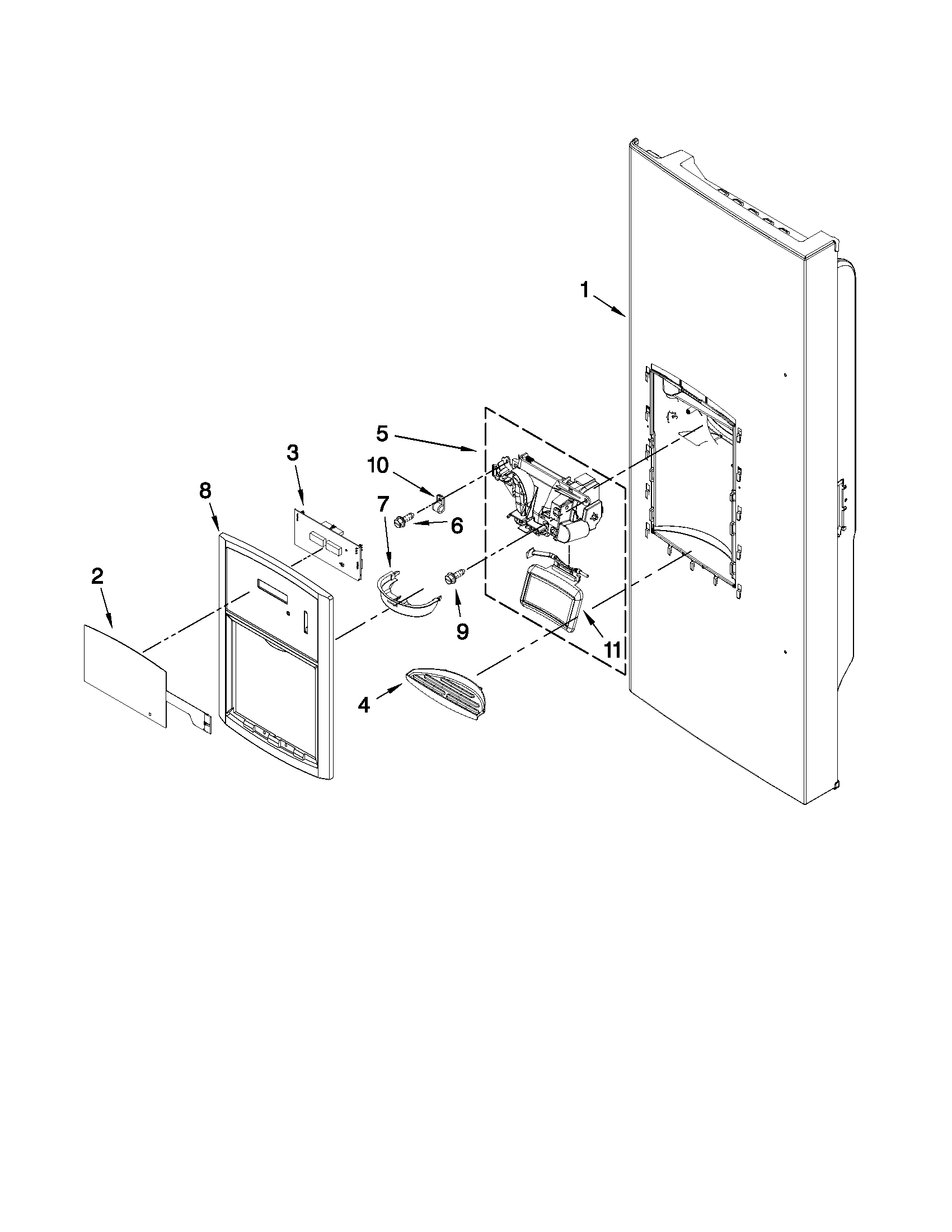 DISPENSER FRONT PARTS