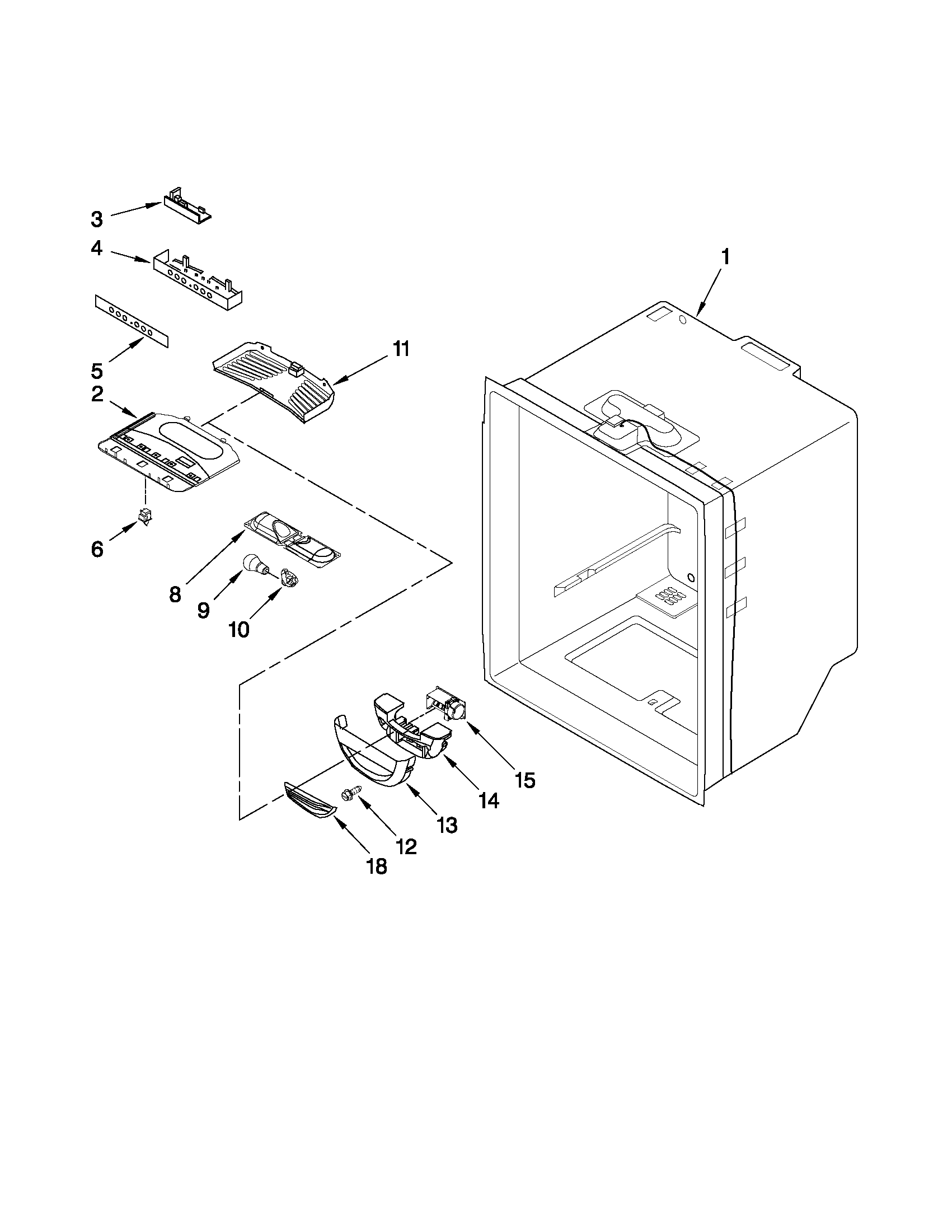 Refrigerator liner parts