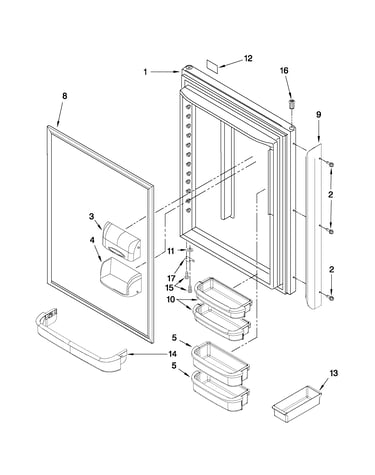 Refrigerator door parts