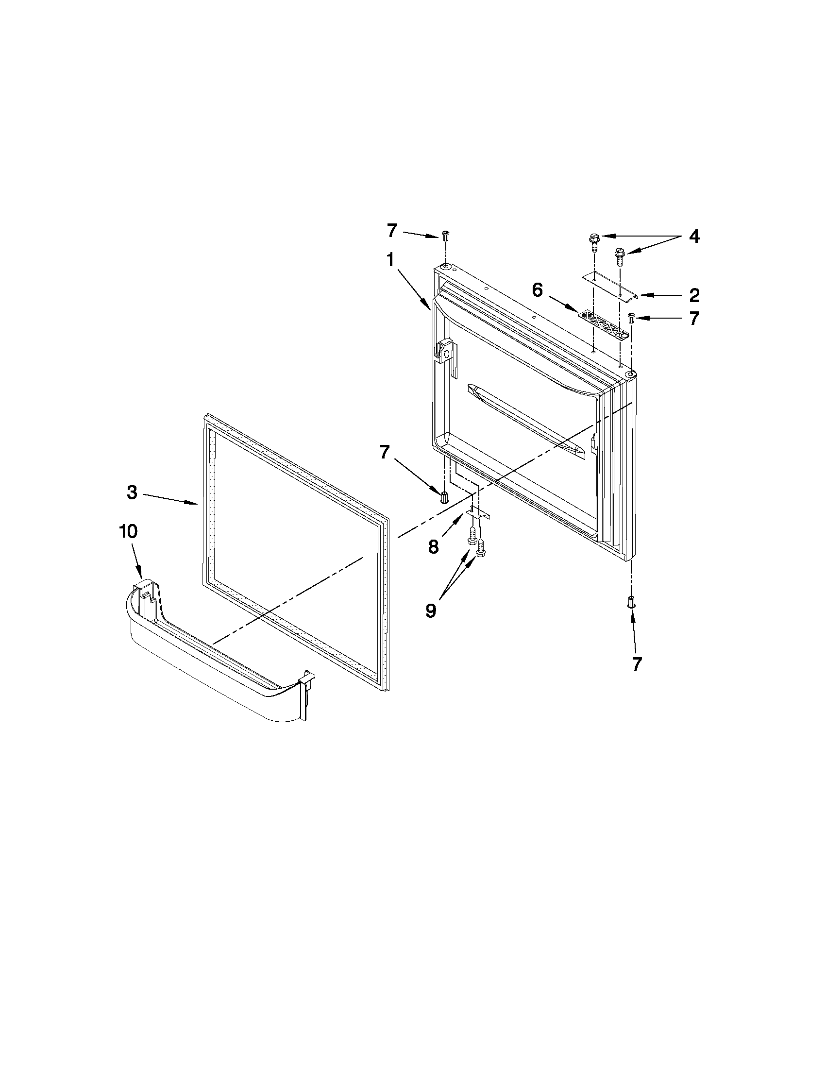 Freezer door parts