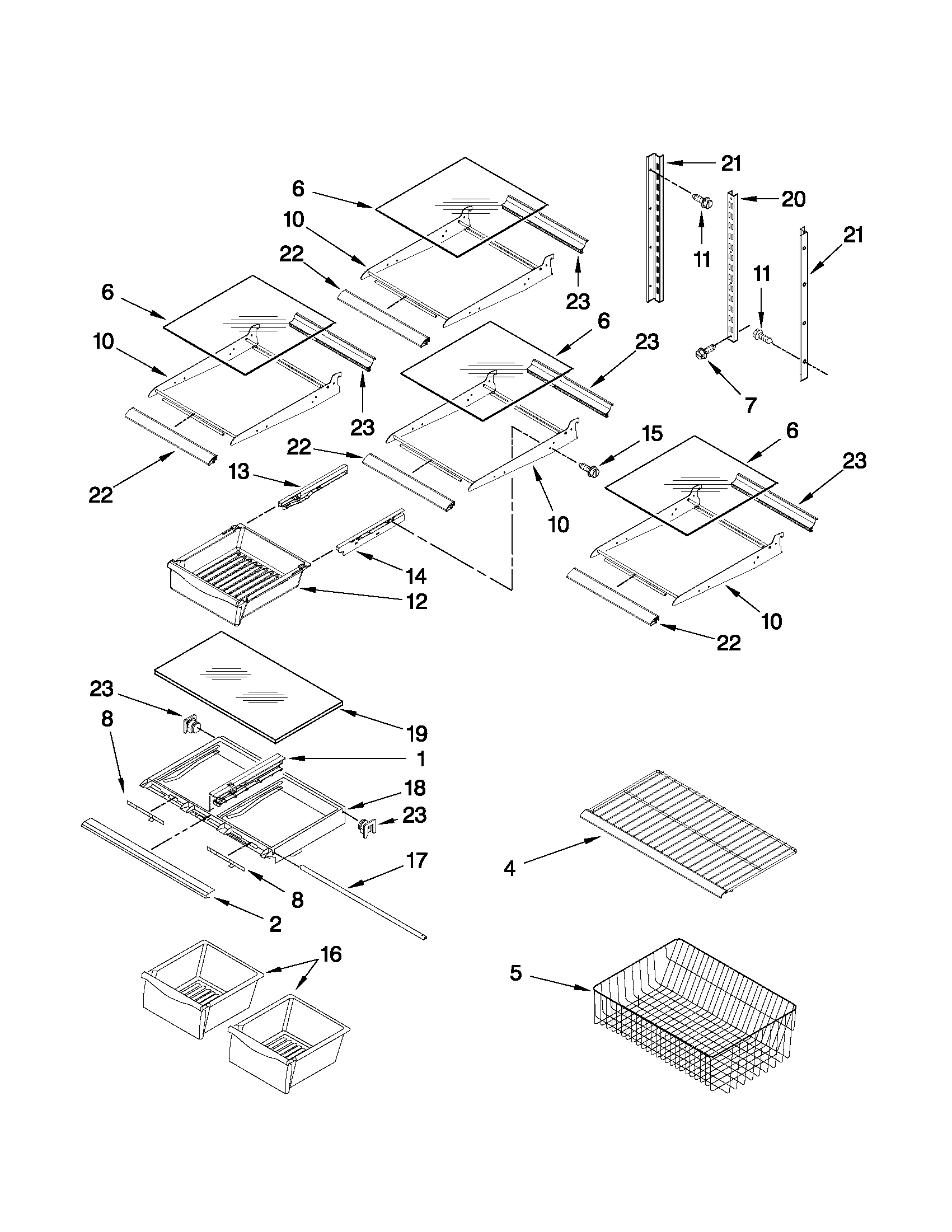 Shelf parts