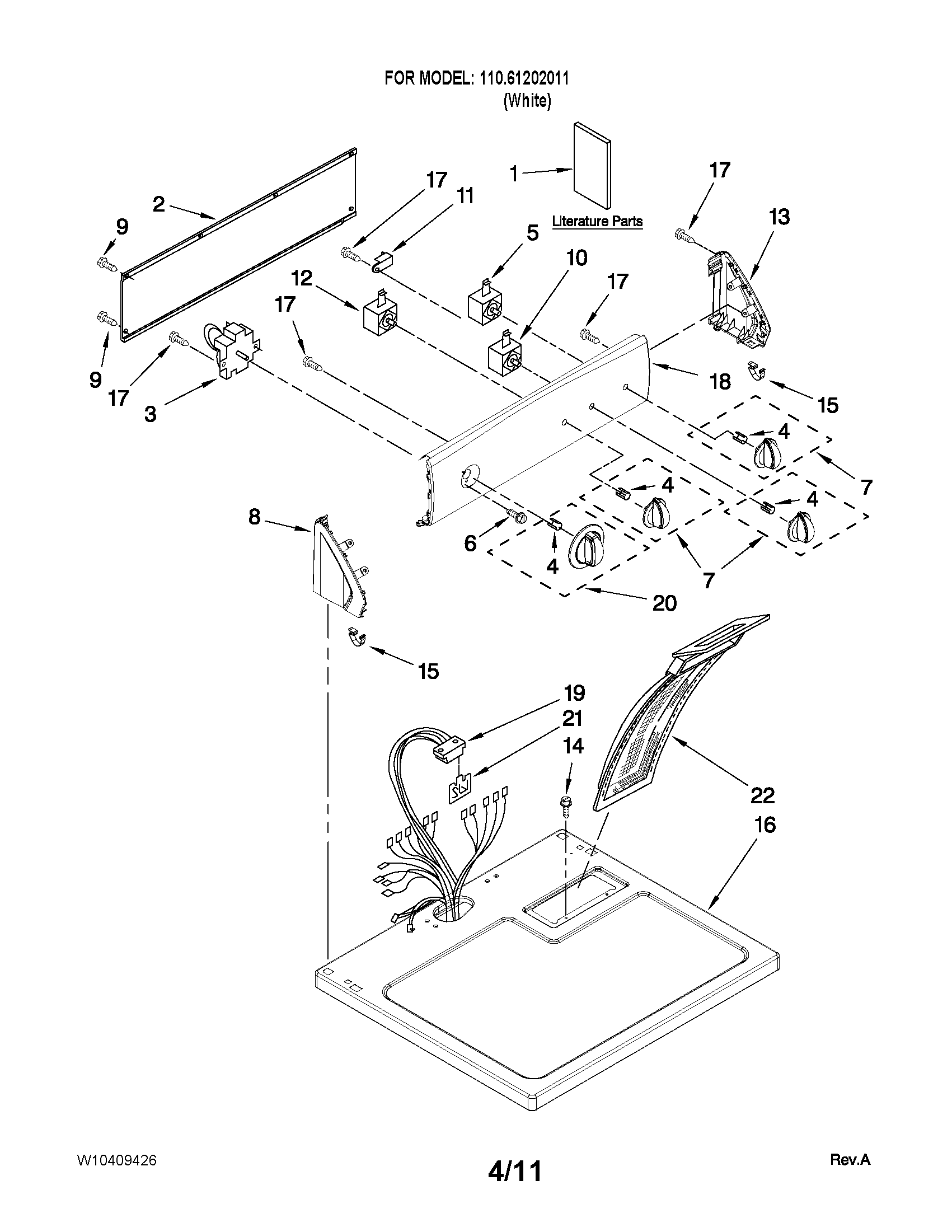 Top and console parts