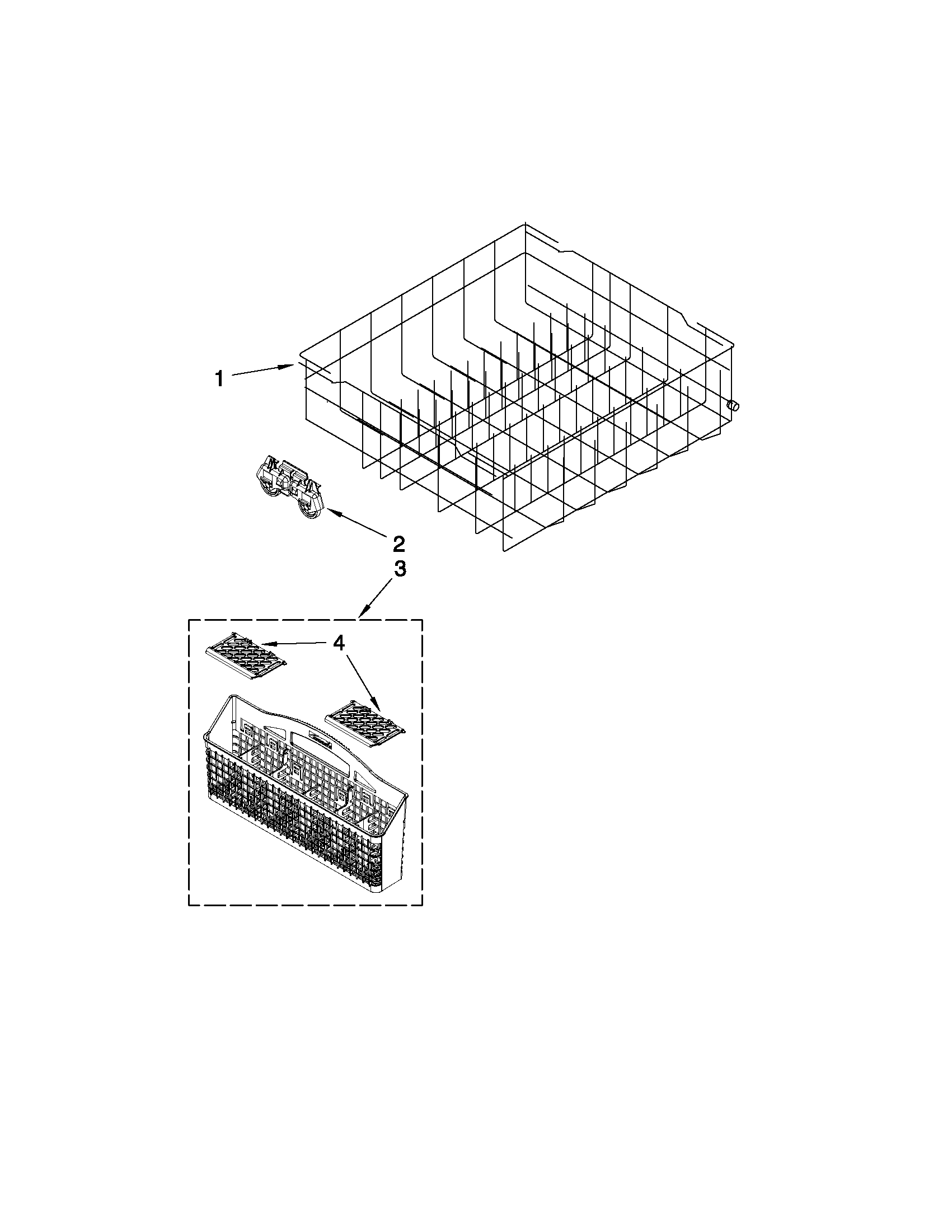 Lower rack parts