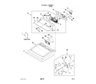 Kenmore 11078002011 top and console parts diagram