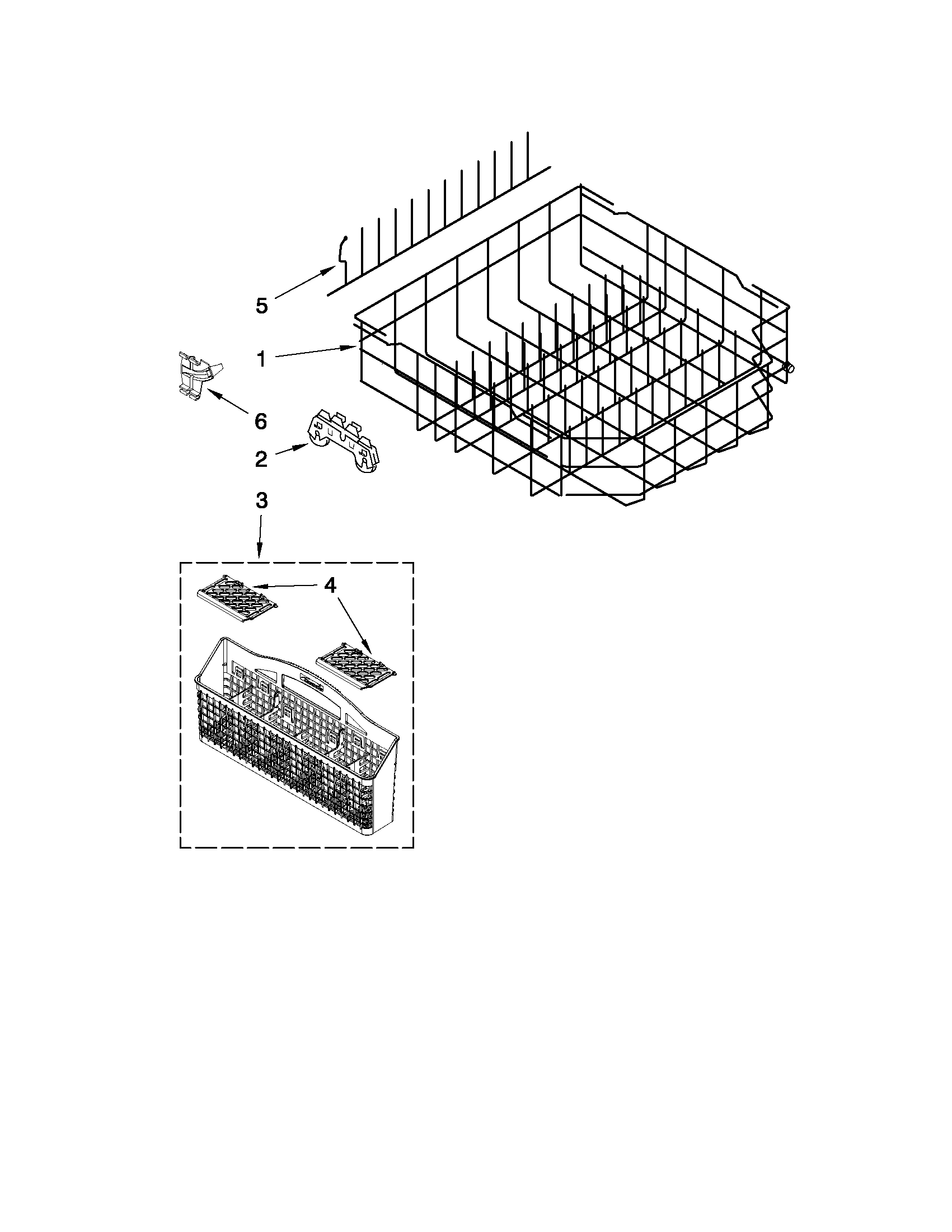 Lower rack parts