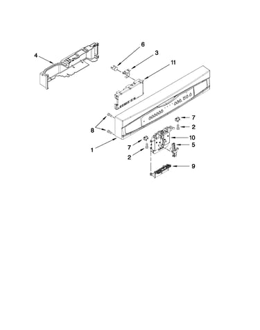 Control panel and latch parts