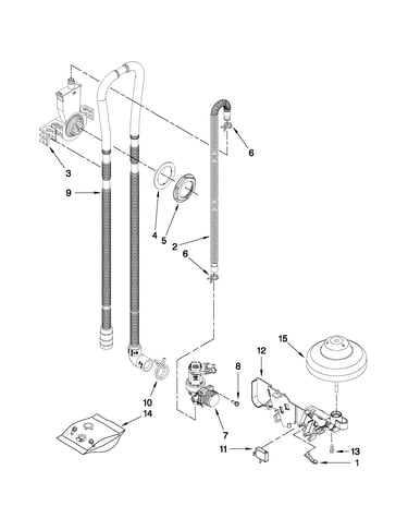 Fill, overflow and drain parts