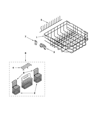 Lower rack parts