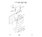 Kenmore 66513892K802 door and panel parts diagram