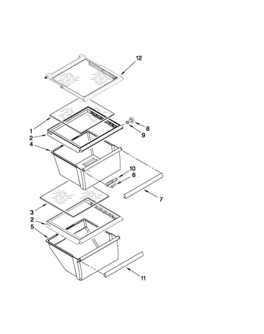 Refrigerator shelf parts