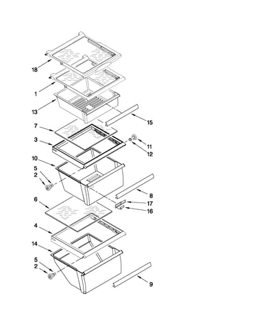 Refrigerator shelf parts