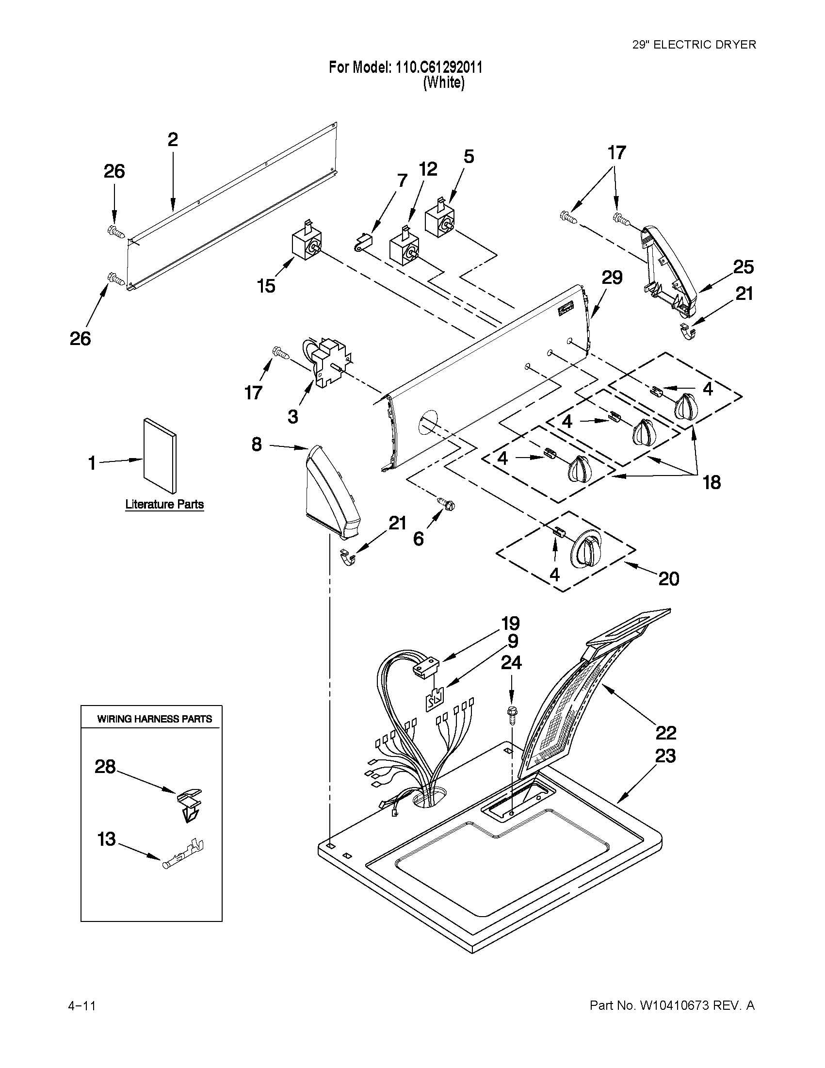 Top and console parts