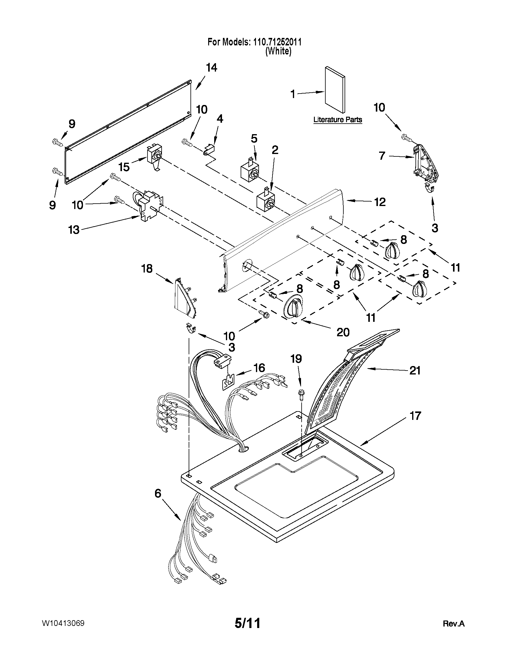 Top and console parts
