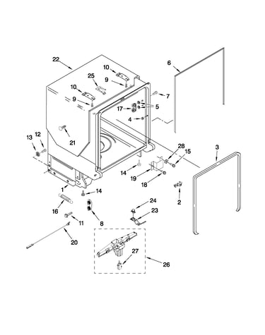 Tub and frame parts