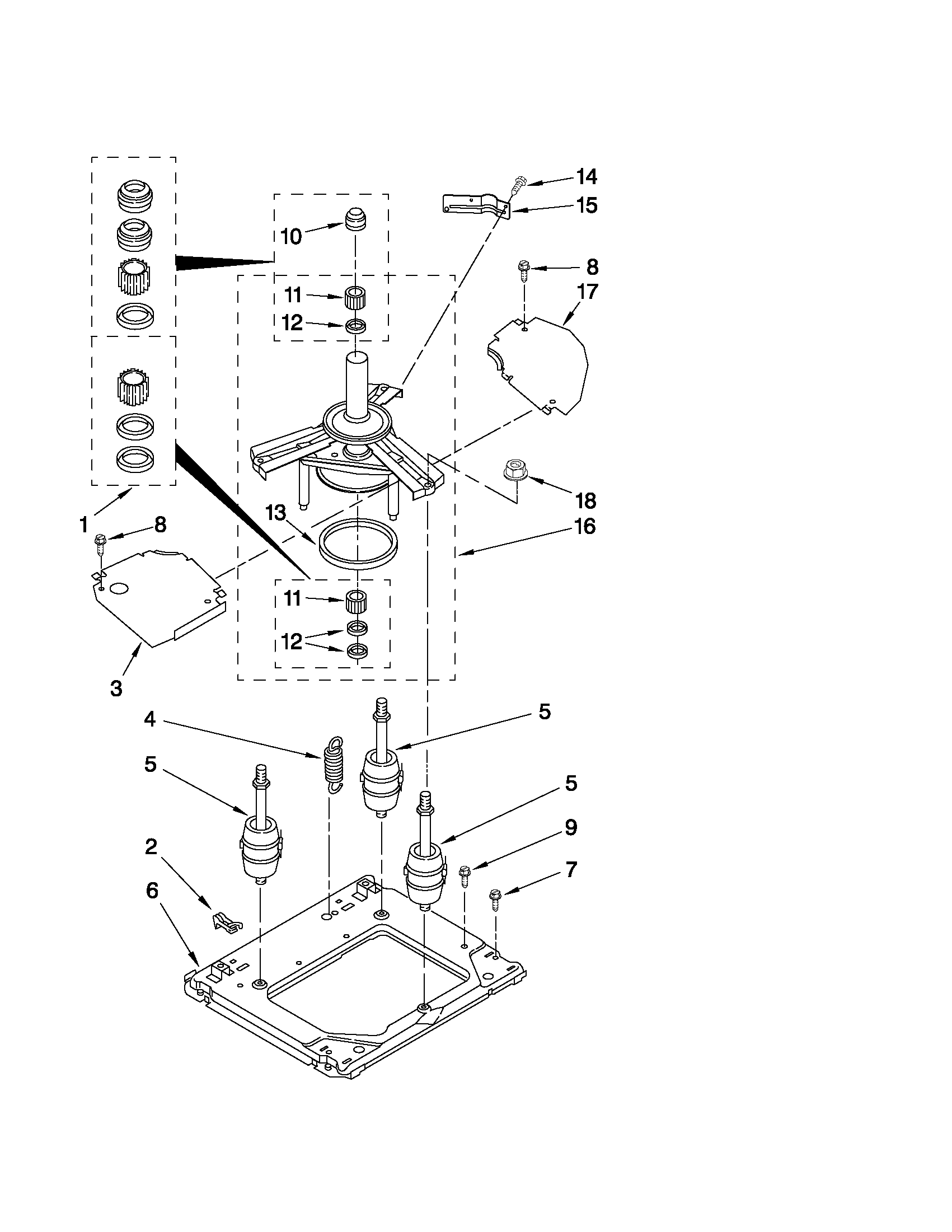 Machine base parts