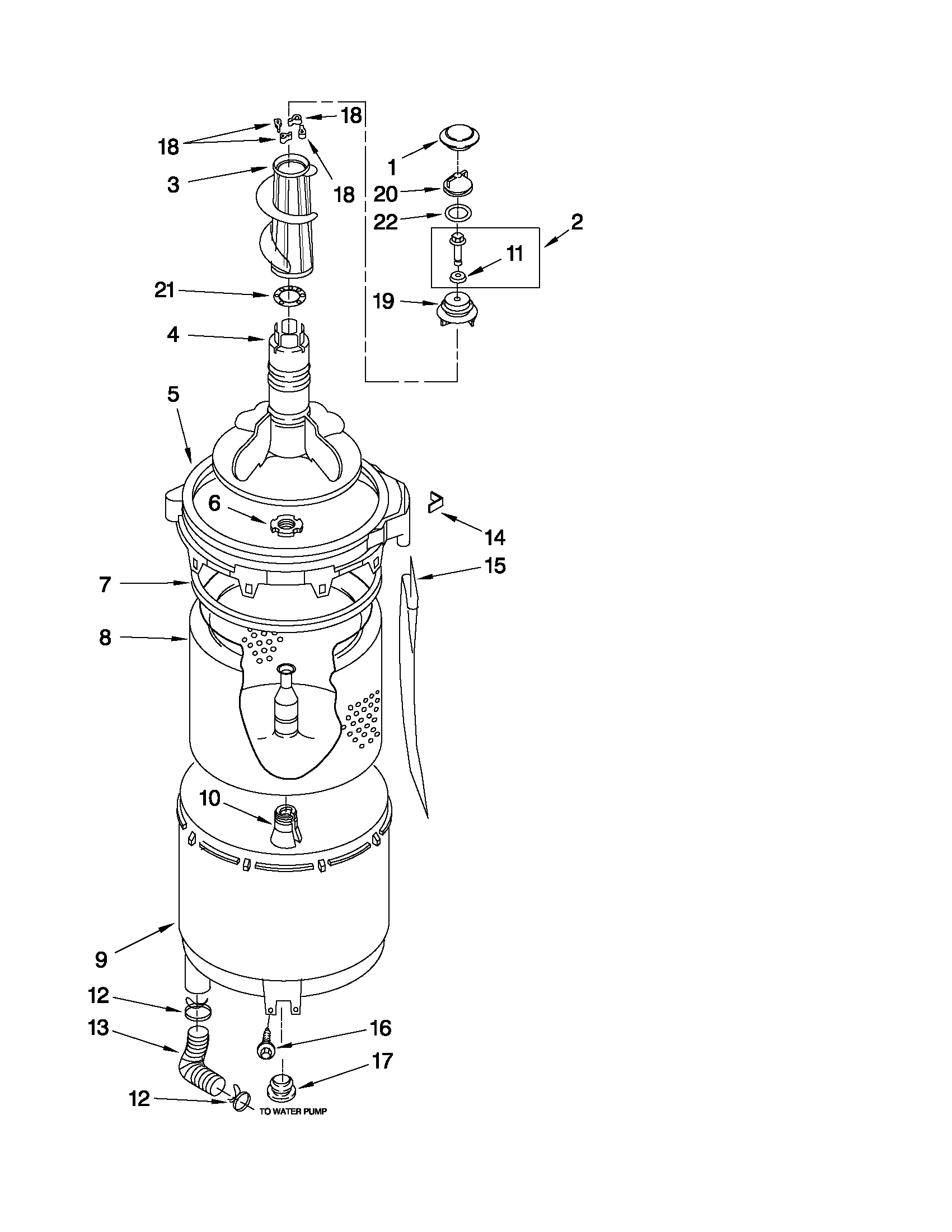 Tub and basket parts