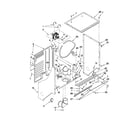 Kenmore 11098752799 dryer cabinet and motor parts diagram