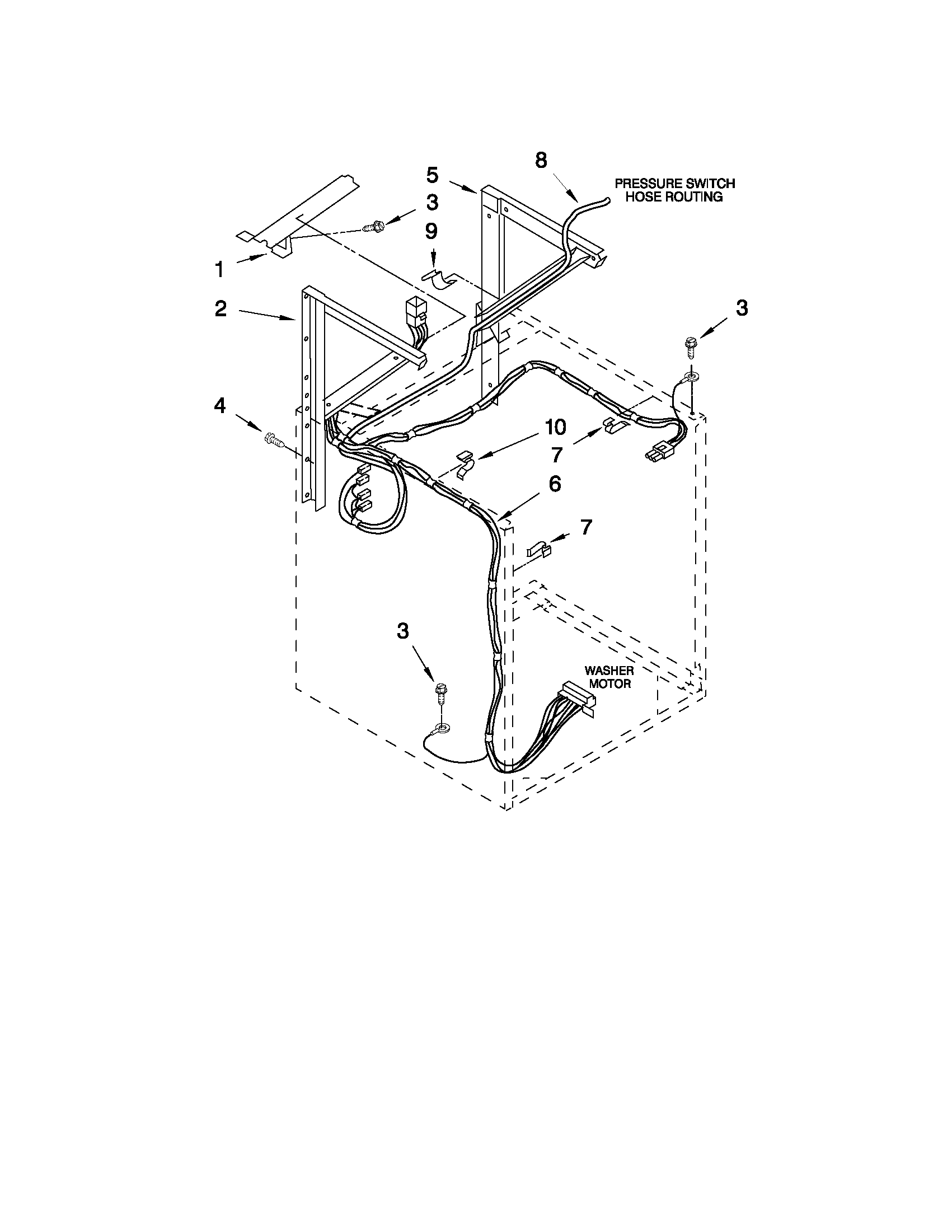 Dryer support and washer parts