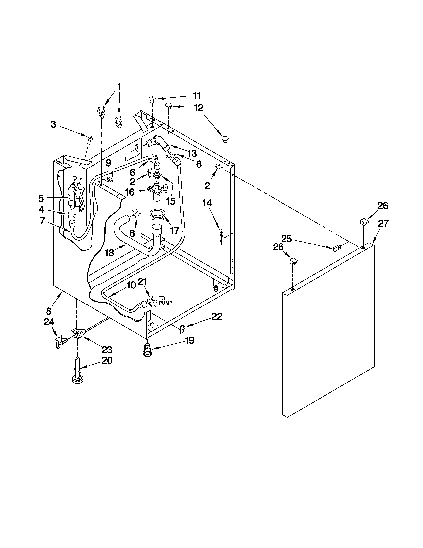 WASHER CABINET PARTS