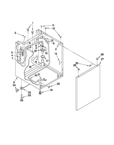 Washer cabinet parts