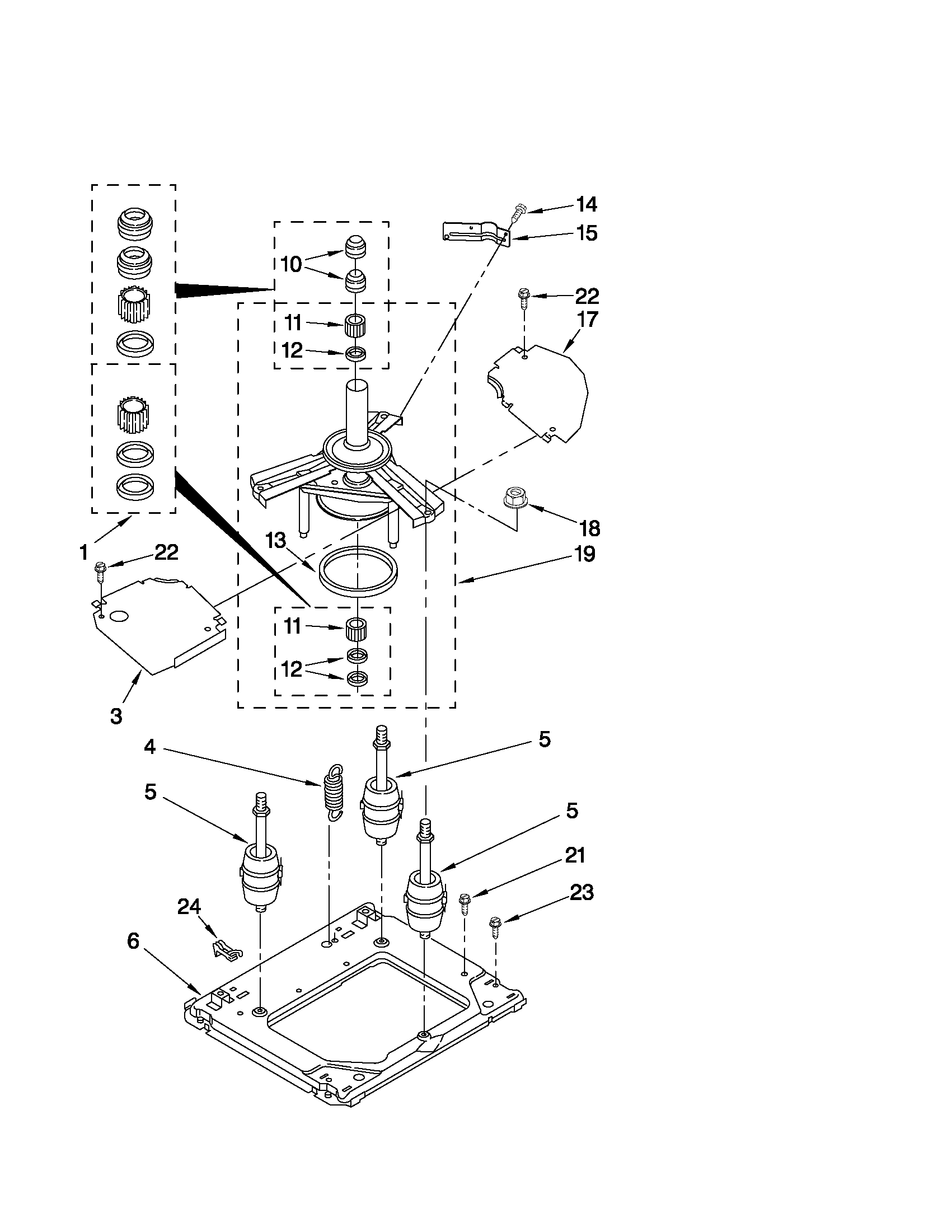 Machine base parts