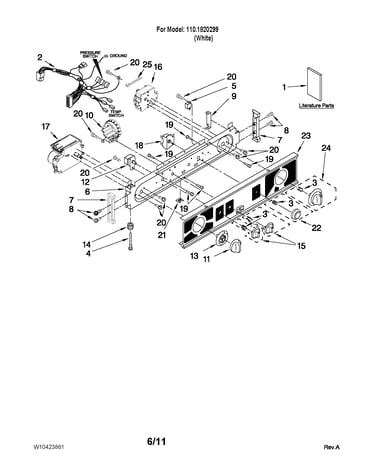 Washer/dryer control panel parts