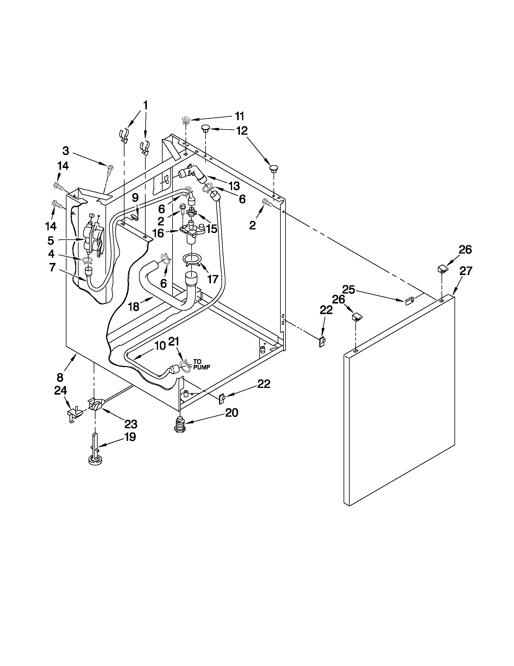 WASHER CABINET PARTS