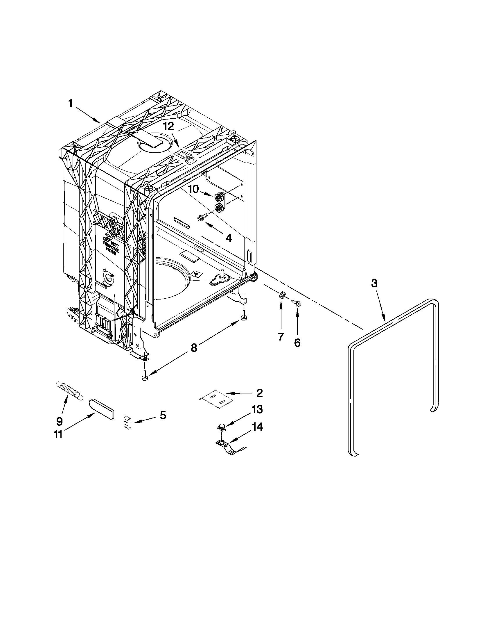 TUB AND FRAME PARTS