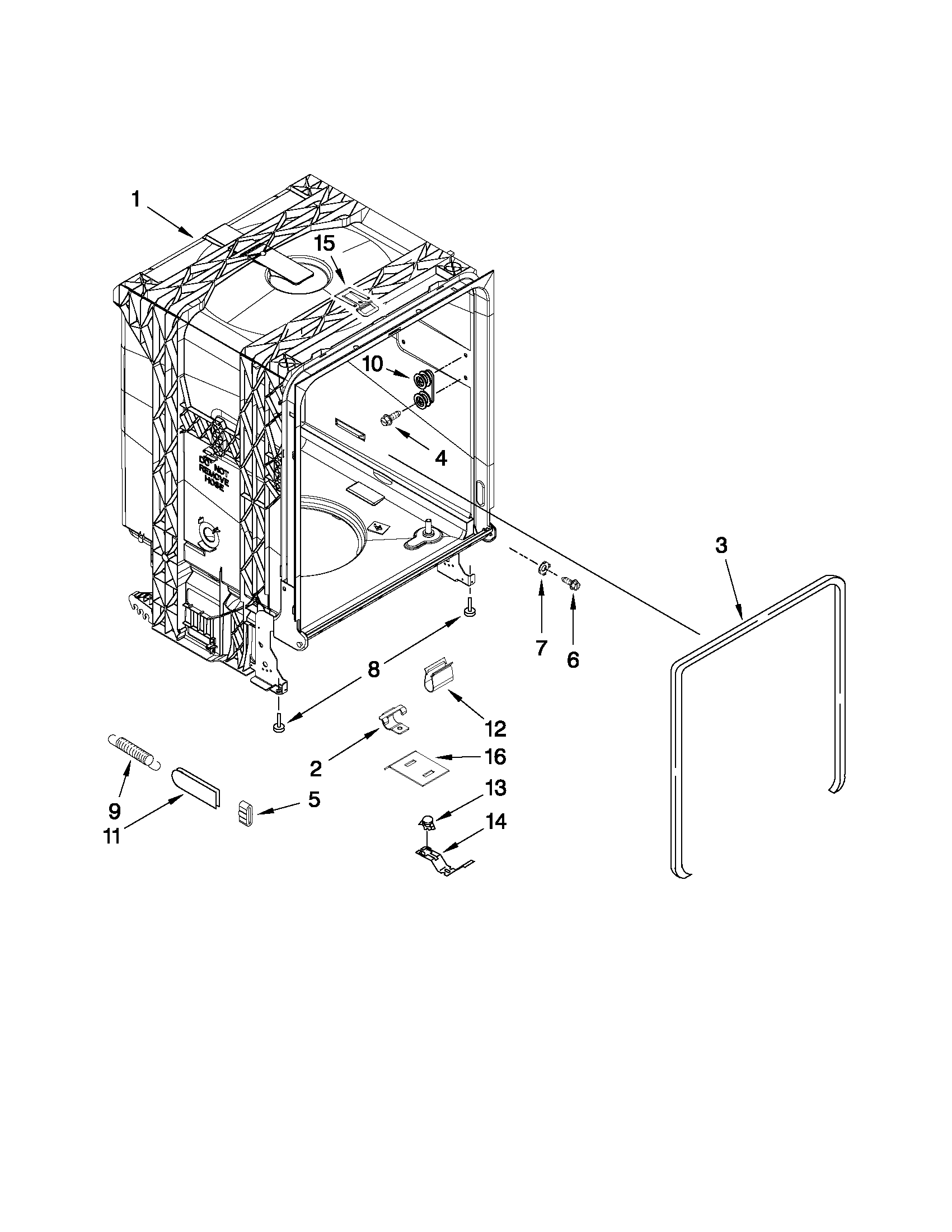 TUB AND FRAME PARTS