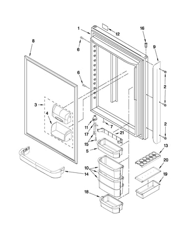 Refrigerator door parts