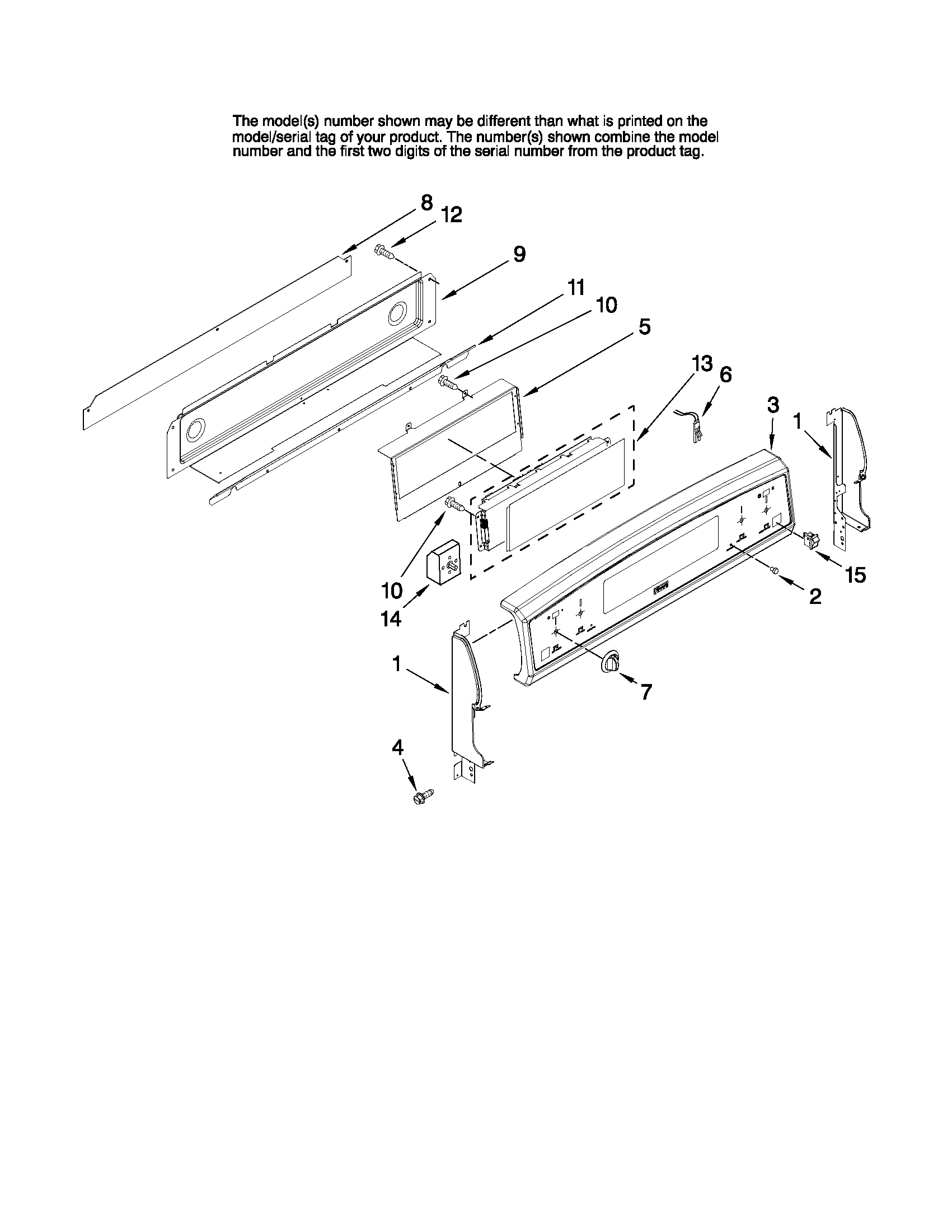 Control panel parts