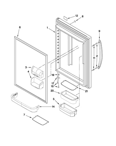 Refrigerator door parts