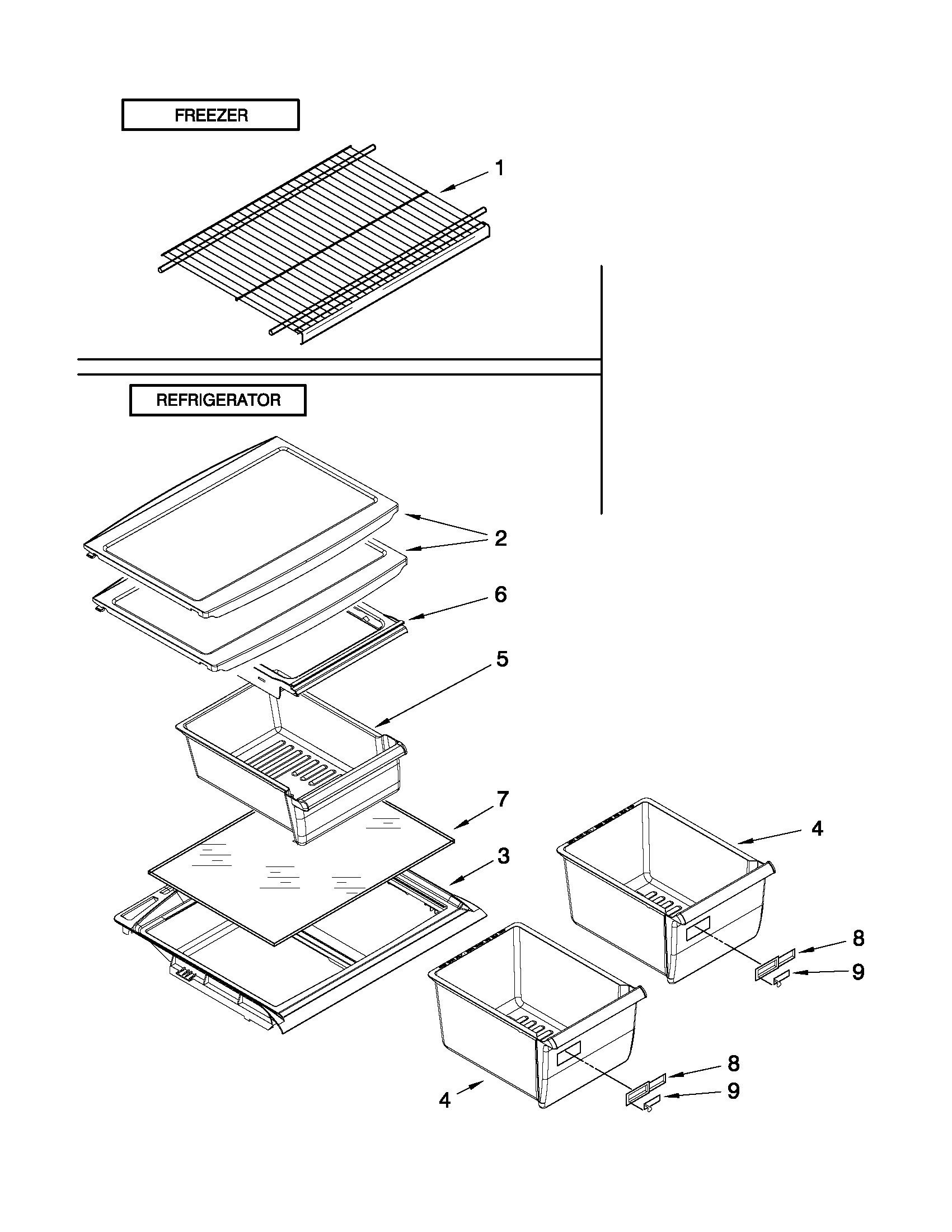 Shelf parts