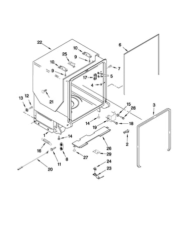 Tub and frame parts