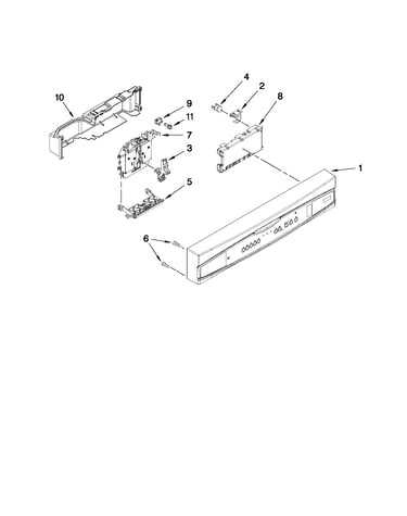 Control panel and latch parts