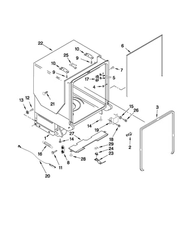 Tub and frame parts